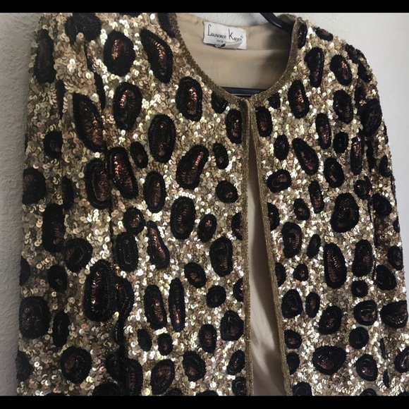 Vintage Sequin leopard jacket small - Picture 2 of 3